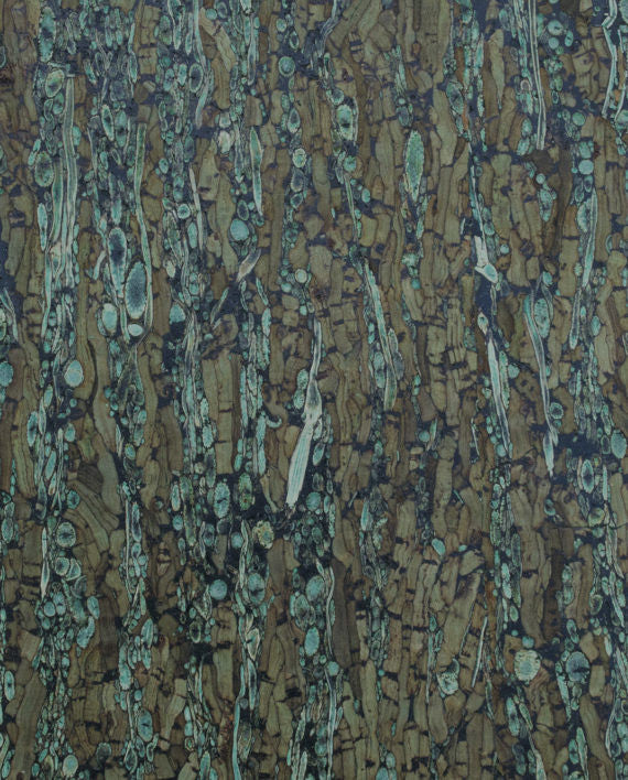 Natural Cork Fabric - Cork & Fennel Green
