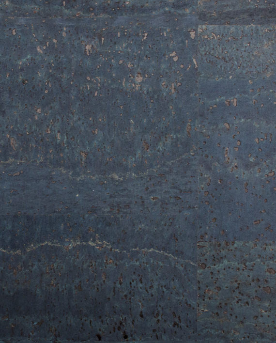 Natural Cork Fabric - Navy Blue