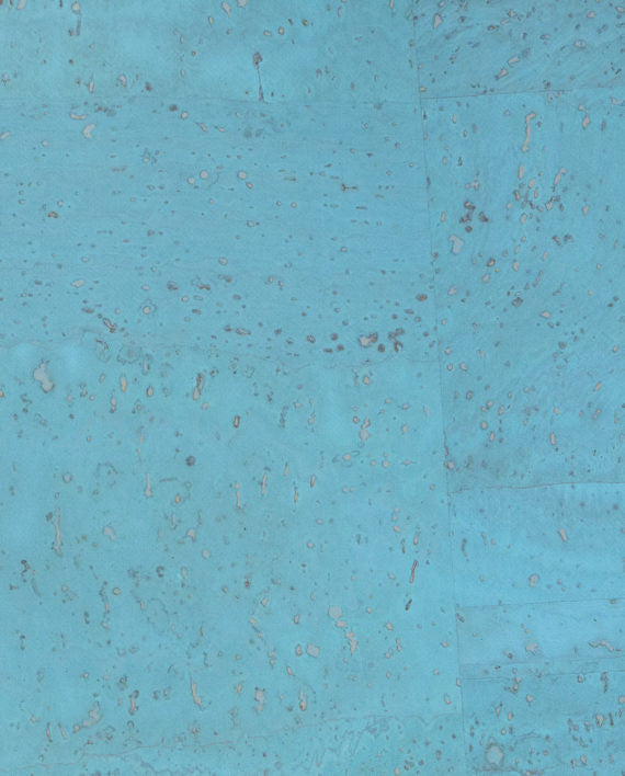 Natural Cork Fabric - Ocean Blue