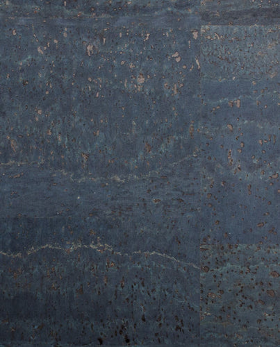 Natural Cork Fabric - Navy Blue